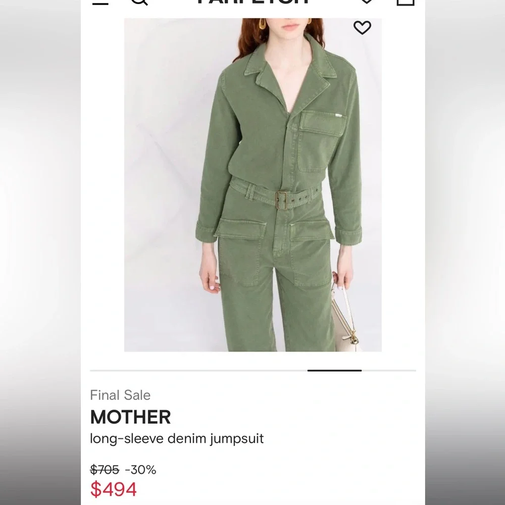 NWOT Mother Denim Long Sleeve Utility Jumper - Picture 2 of 9